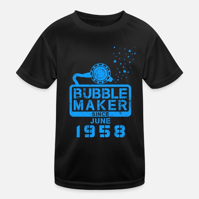 Taucher Geburtstag Bubblemaker seit Juni 1958 Kinder Funktions-T-Shirt