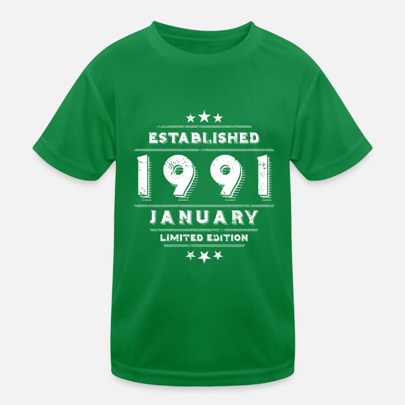 Geburtstag im Januar 1991 - January Kinder Funktions-T-Shirt