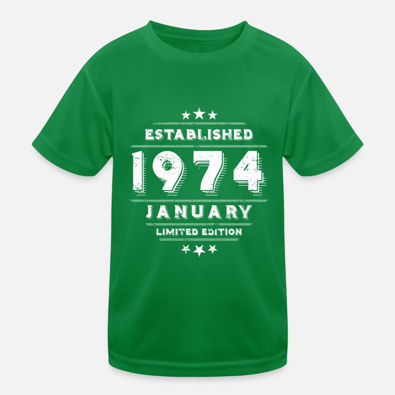 Geburtstag im Januar 1974 - January Kinder Funktions-T-Shirt