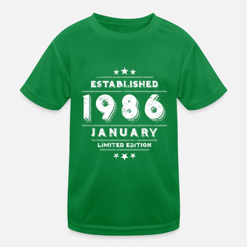Geburtstag im Januar 1986 - January Kinder Funktions-T-Shirt