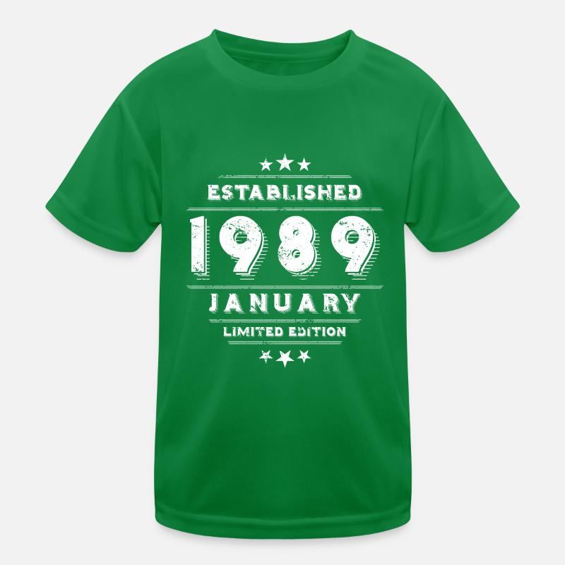 Anniversaire en janvier 1989 - janvier T-shirt sport Enfant