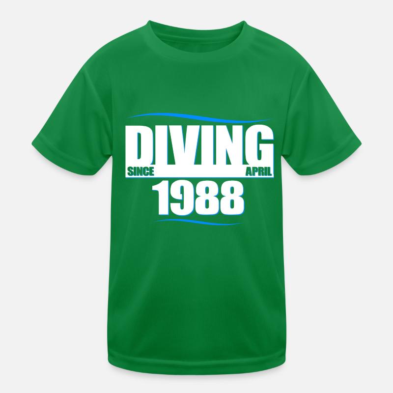 Diver Birthday - Diving since April 1988 Kids Functional T-Shirt