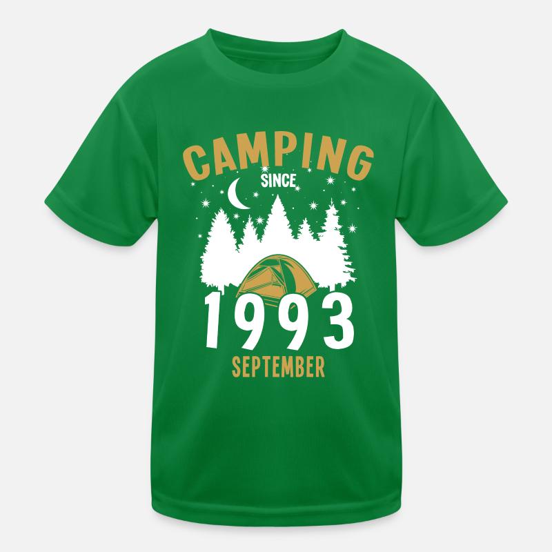 Date de naissance : Camping depuis septembre 1993 Zelten T-shirt sport Enfant