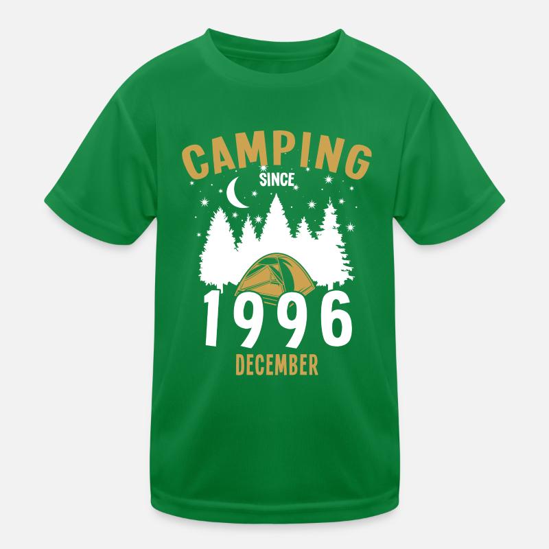 Geburtstag: Camping seit Dezember 1996 Zelten Kinder Funktions-T-Shirt