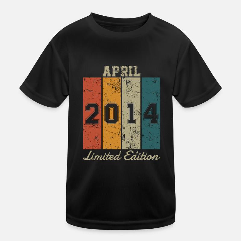 Geburtstag: April 2014 - Limited Edition Retro Kinder Funktions-T-Shirt