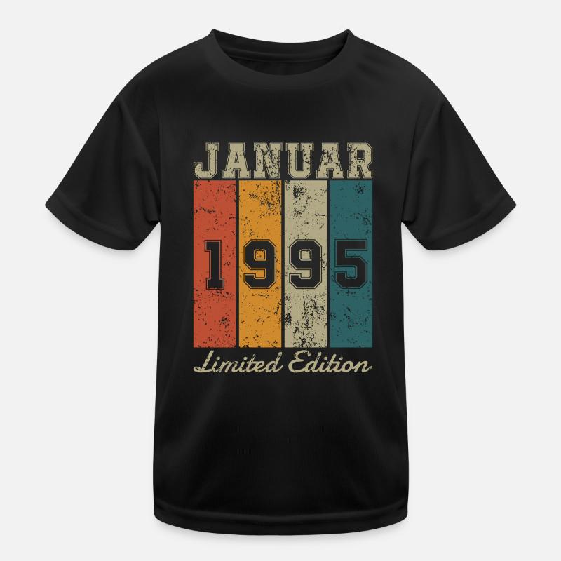 Geburtstag: Januar 1995 - Limited Edition Retro Kinder Funktions-T-Shirt