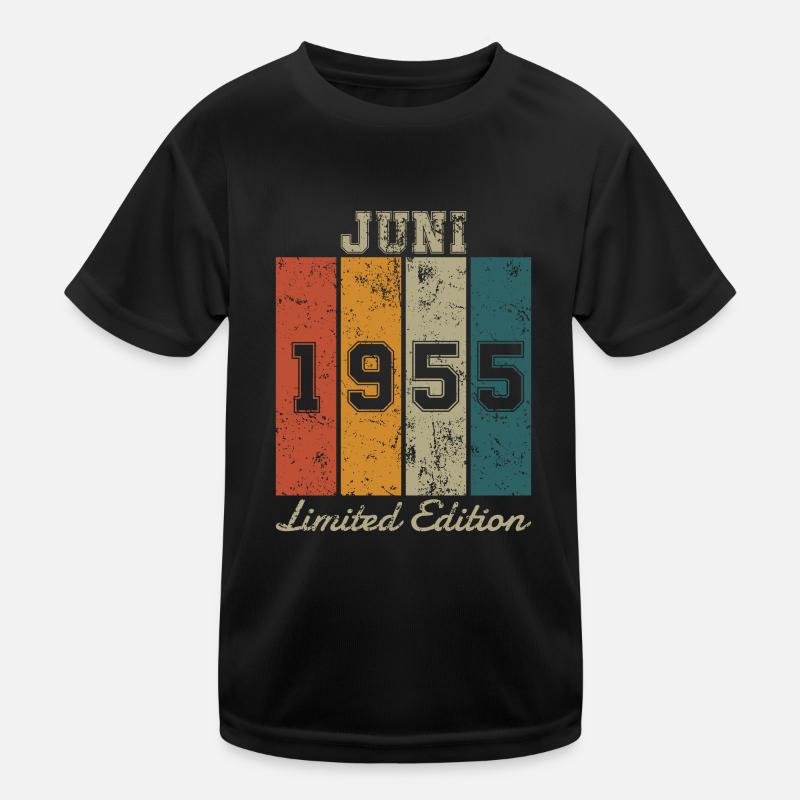 Geburtstag: Juni 1955 - Limited Edition Retro Kinder Funktions-T-Shirt