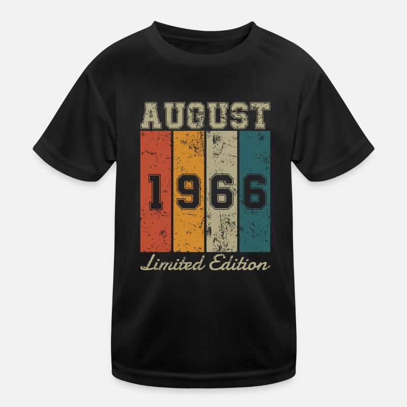 Geburtstag: August 1966 - Limited Edition Retro Kinder Funktions-T-Shirt