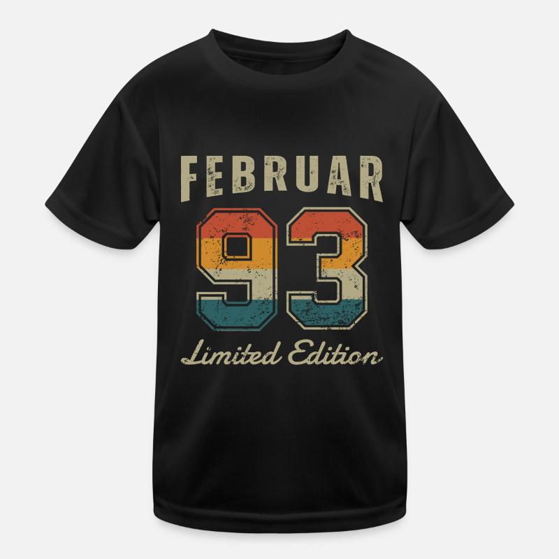 Date de naissance: Février 1993 - Edition Limitée Rétro T-shirt sport Enfant