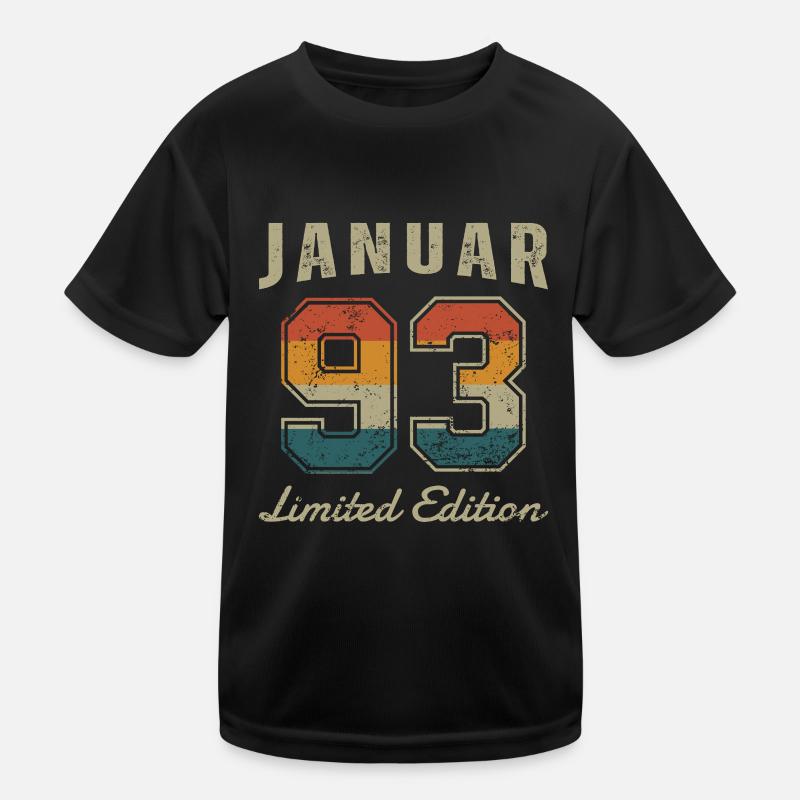 Date de naissance : Janvier 1993 - Edition Limitée Rétro T-shirt sport Enfant