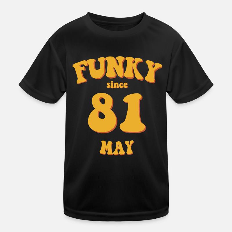 Funky Anniversaire: Mai 1981 - Flower Power T-shirt sport Enfant