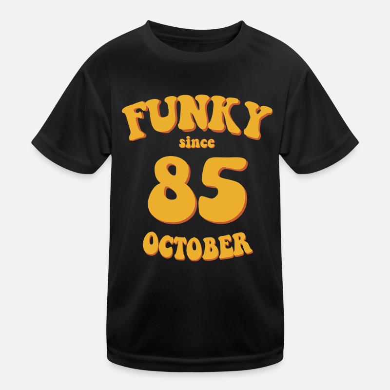 Funky Geburtstag: Oktober 1985 - Flower Power Kinder Funktions-T-Shirt