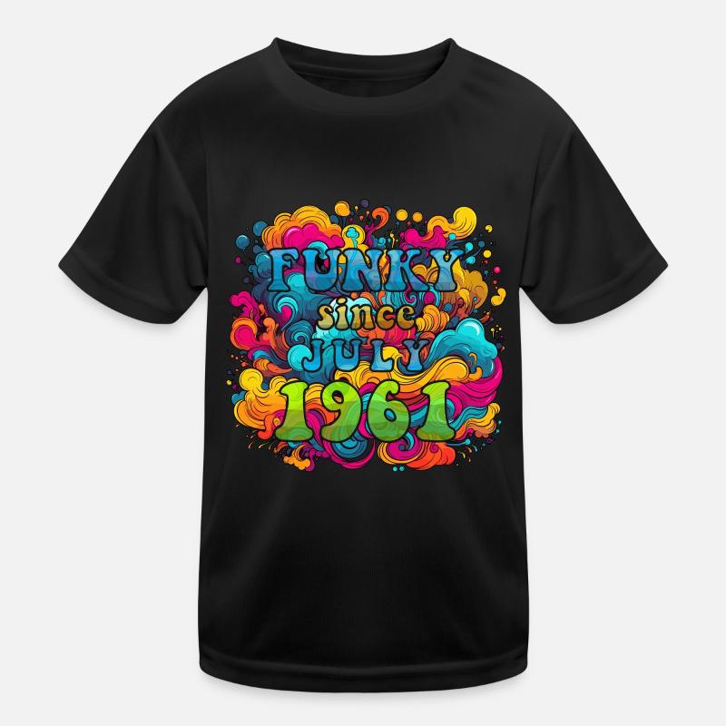Funky Geburtstag: Juli 1961 - Psychadelic Kinder Funktions-T-Shirt