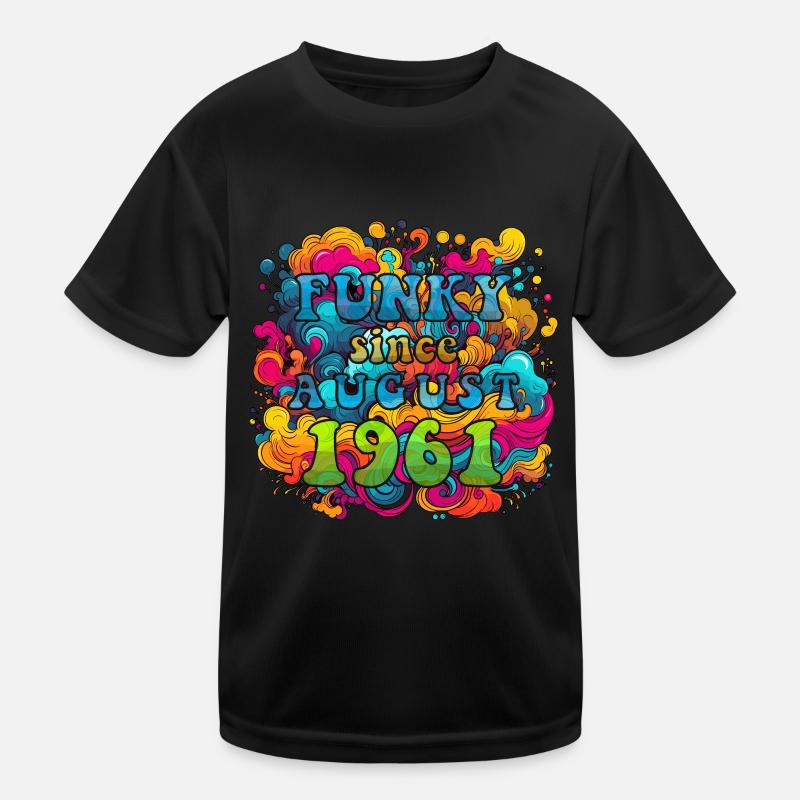 Funky Geburtstag: August 1961 - Psychadelic Kinder Funktions-T-Shirt