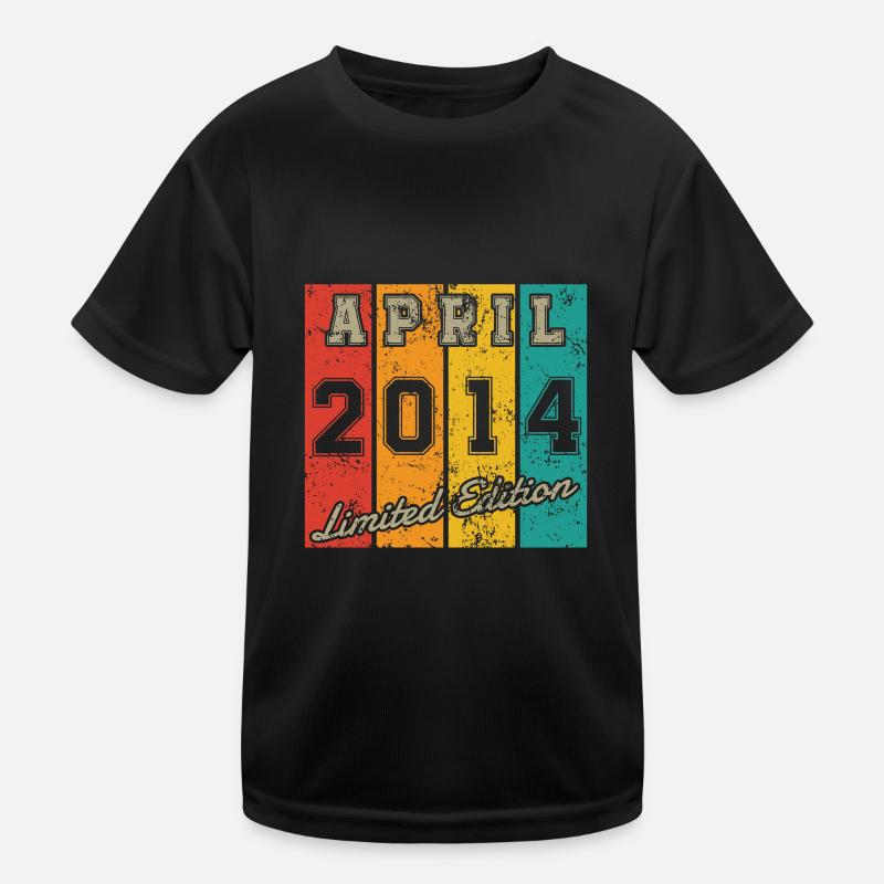 Geburtstag: April 2014 - Limited Edition Retro Kinder Funktions-T-Shirt