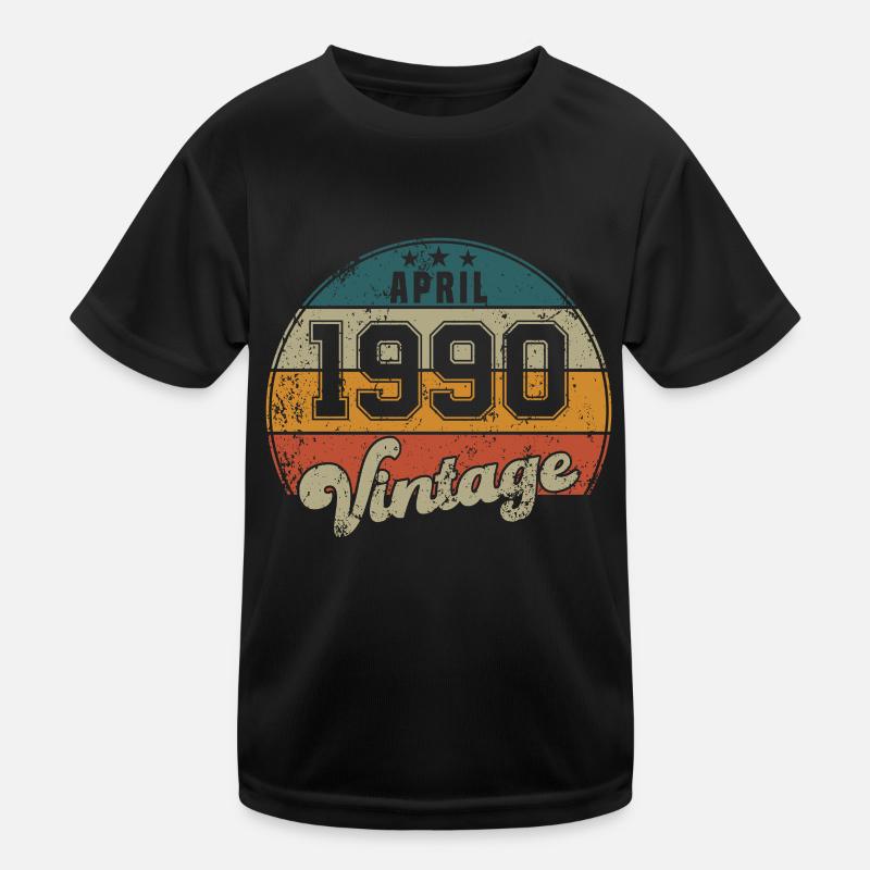 Vintage Birthday - April 1990 - Gift Idea Kids Functional T-Shirt
