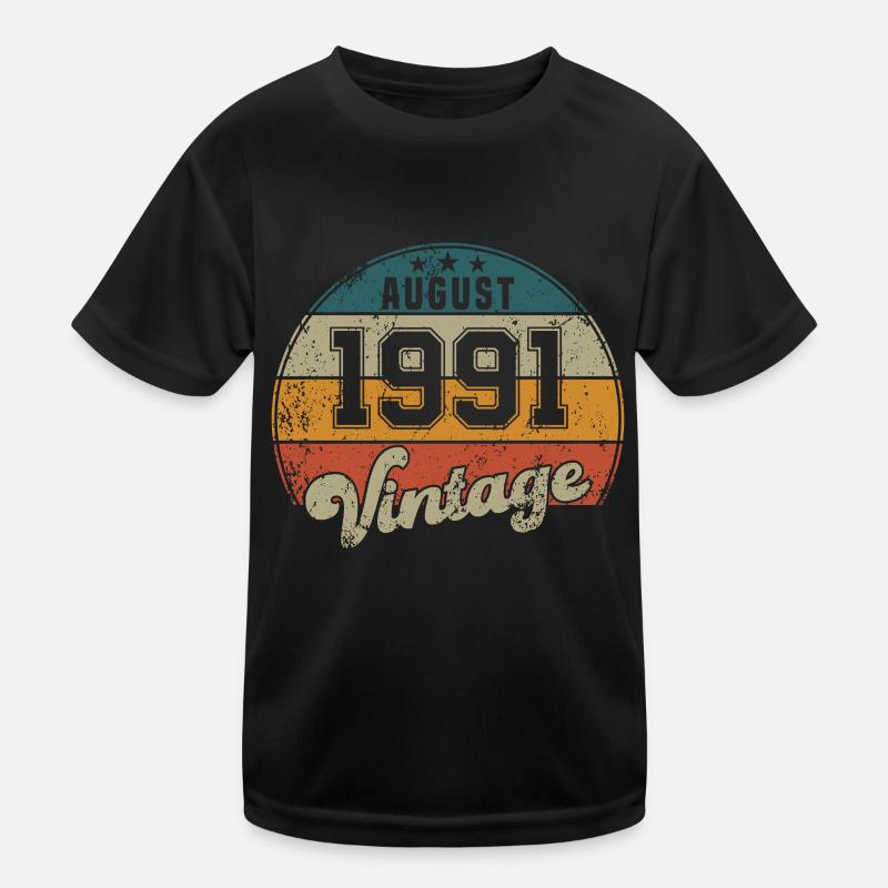 Vintage Geburtstag - August 1991 - Geschenkidee Kinder Funktions-T-Shirt