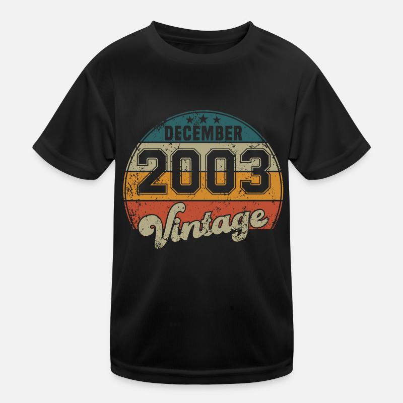 Vintage Geburtstag - Dezember 2003 - Geschenkidee Kinder Funktions-T-Shirt