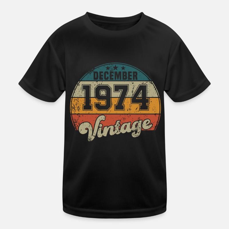 Vintage Geburtstag - Dezember 1974 - Geschenkidee Kinder Funktions-T-Shirt