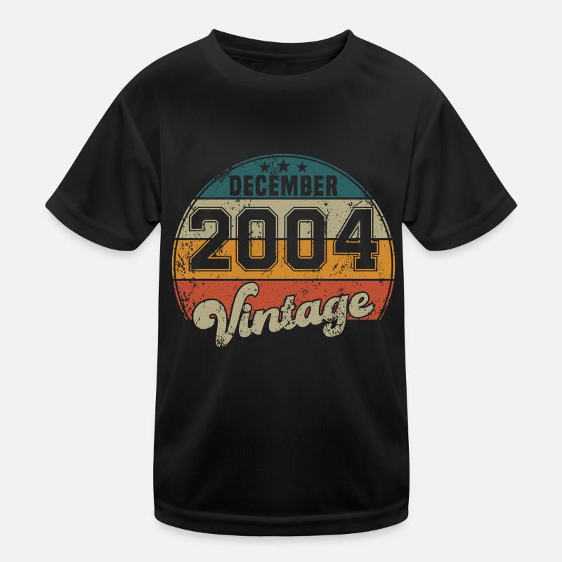 Vintage Geburtstag - Dezember 2004 - Geschenkidee Kinder Funktions-T-Shirt