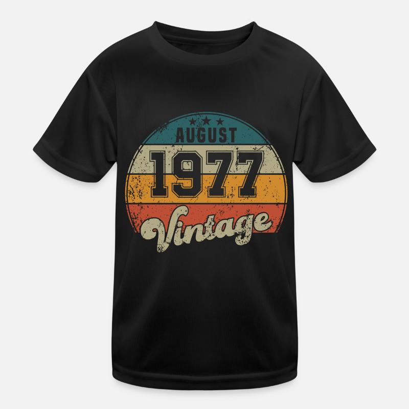 Vintage Geburtstag - August 1977 - Geschenkidee Kinder Funktions-T-Shirt
