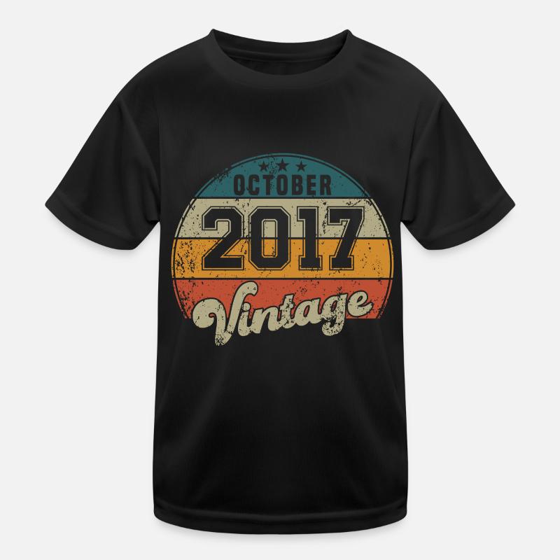 Vintage Geburtstag - Oktober 2017 - Geschenkidee Kinder Funktions-T-Shirt