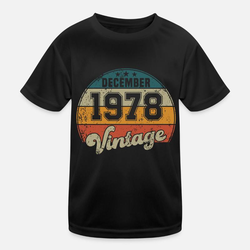 Vintage Geburtstag - Dezember 1978 - Geschenkidee Kinder Funktions-T-Shirt