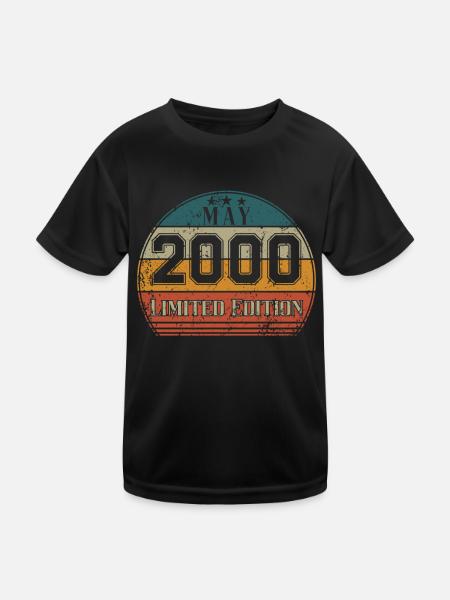 Anniversaire - Édition limitée mai 2000 - T-shirt sport Enfant - noir - Devant