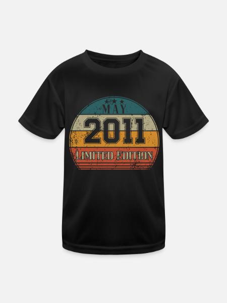 Anniversaire - Édition Limitée Mai 2011 - T-shirt sport Enfant - noir - Devant
