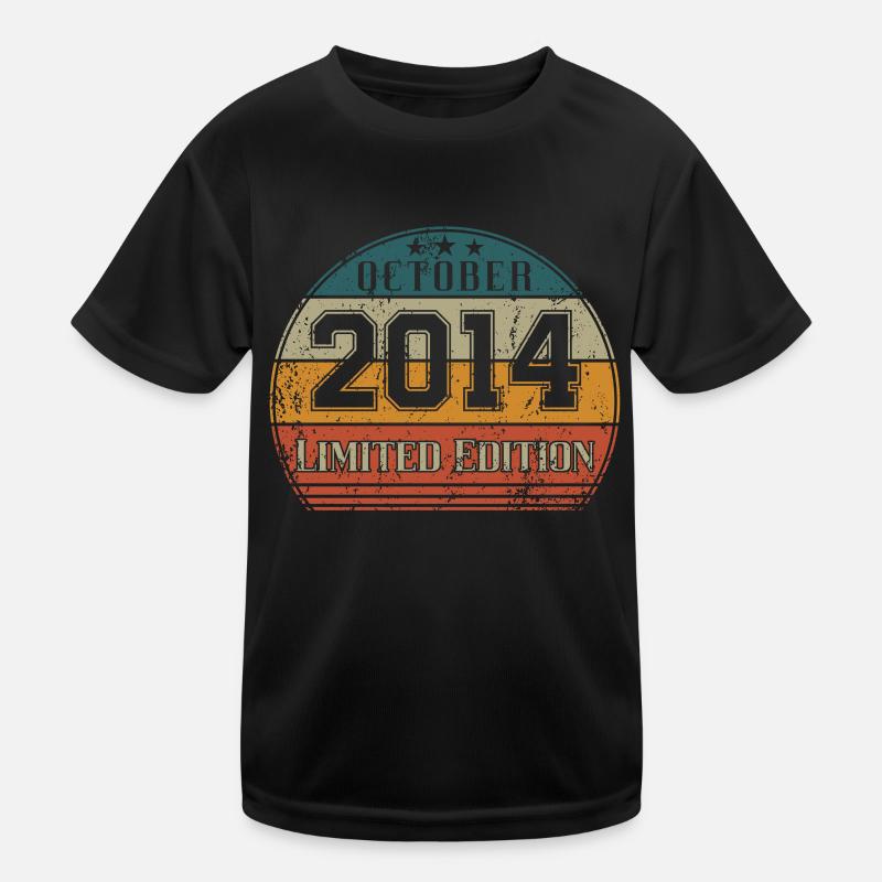 Geburtstag - Limited Edition Oktober 2014 Kinder Funktions-T-Shirt
