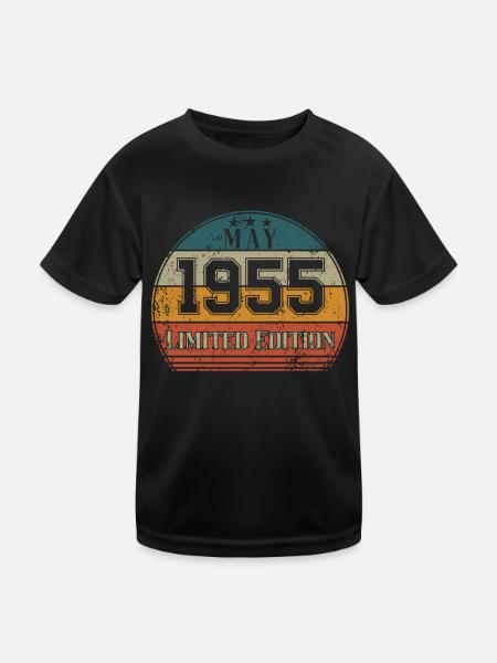 Anniversaire - Édition limitée mai 1955 - T-shirt sport Enfant - noir - Devant