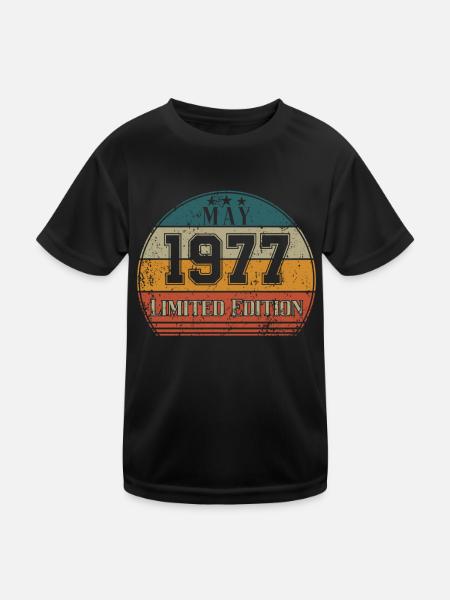 Anniversaire - Édition limitée mai 1977 - T-shirt sport Enfant - noir - Devant