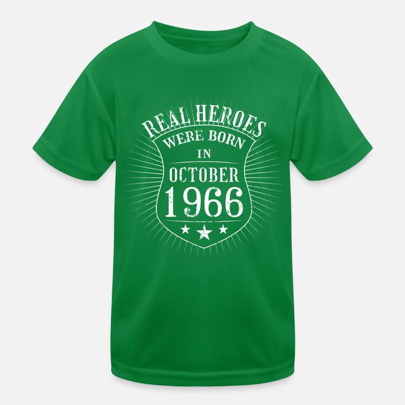 Real Heroes sont nés en octobre 1966 Anniversaire T-shirt sport Enfant