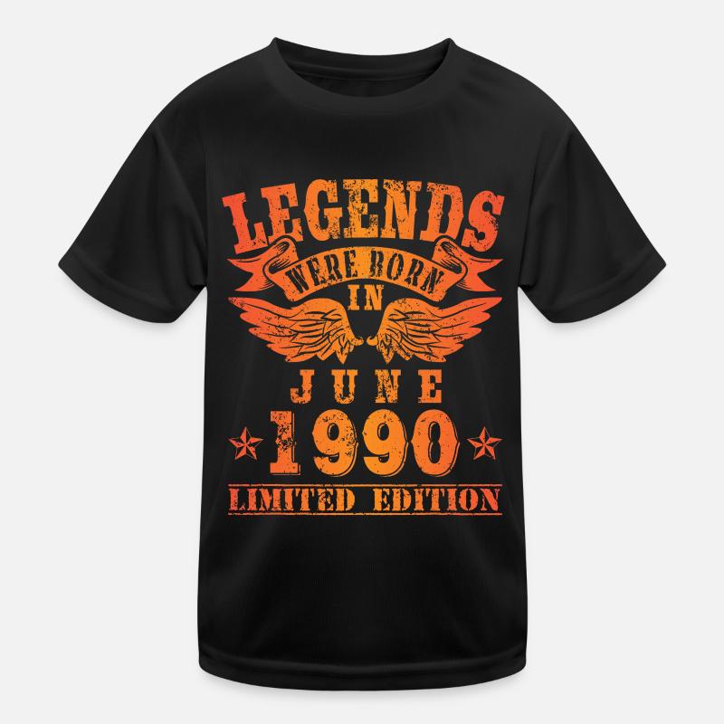 Legends were born in Juni 1990 Geburtstag Kinder Funktions-T-Shirt