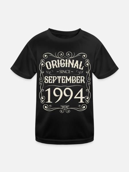 Vintage - Original depuis l'anniversaire de septembre 1994 - T-shirt sport Enfant - noir - Devant