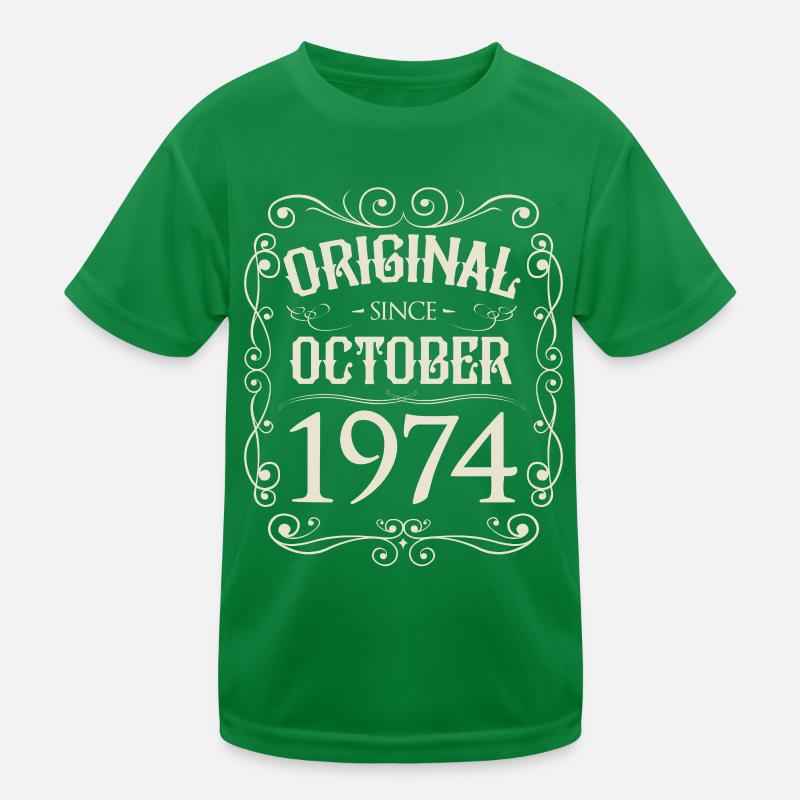 Vintage - Original since October 1974 birthday Kids Functional T-Shirt