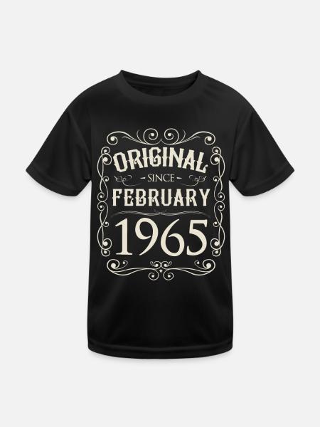 Vintage - Original depuis l'anniversaire de février 1965 - T-shirt sport Enfant - noir - Devant