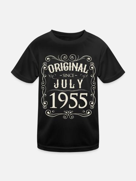 Vintage - Original since July 1955 birthday - Kids Functional T-Shirt - black - Front