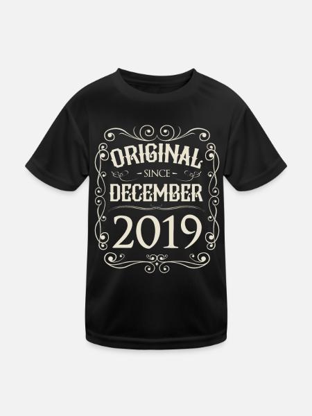 Vintage - Original since December 2019 Birthday - Kids Functional T-Shirt - black - Front