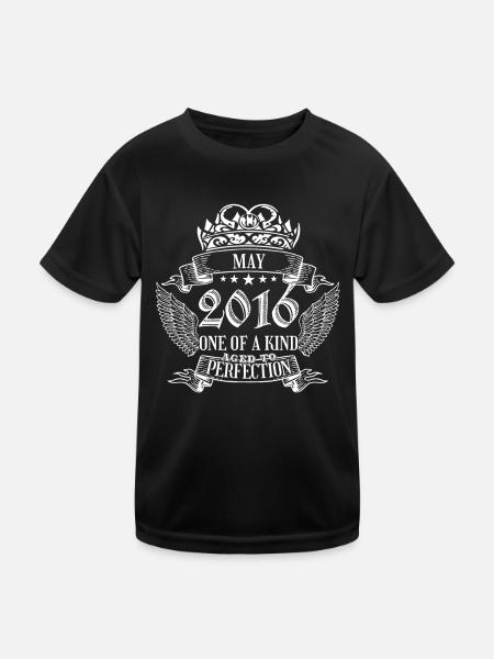 One of a Kind May 2016 Birthday - Kids Functional T-Shirt - black - Front