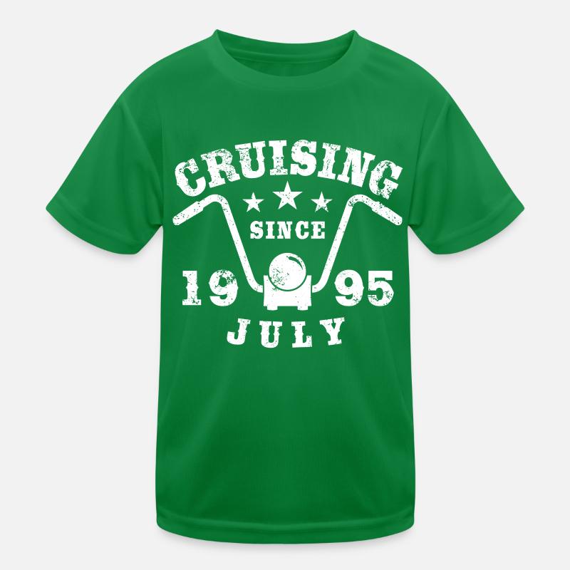 Cruising Biker Geburtstag Juli 1995 Motorrad Kinder Funktions-T-Shirt