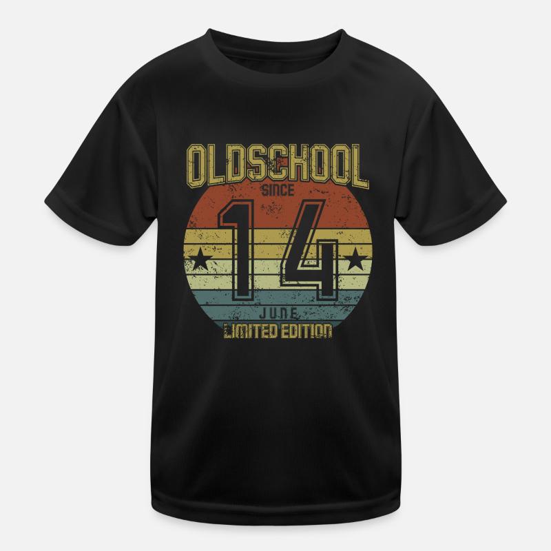 June 2014 - Geburtstag im Juni Oldschool Kinder Funktions-T-Shirt
