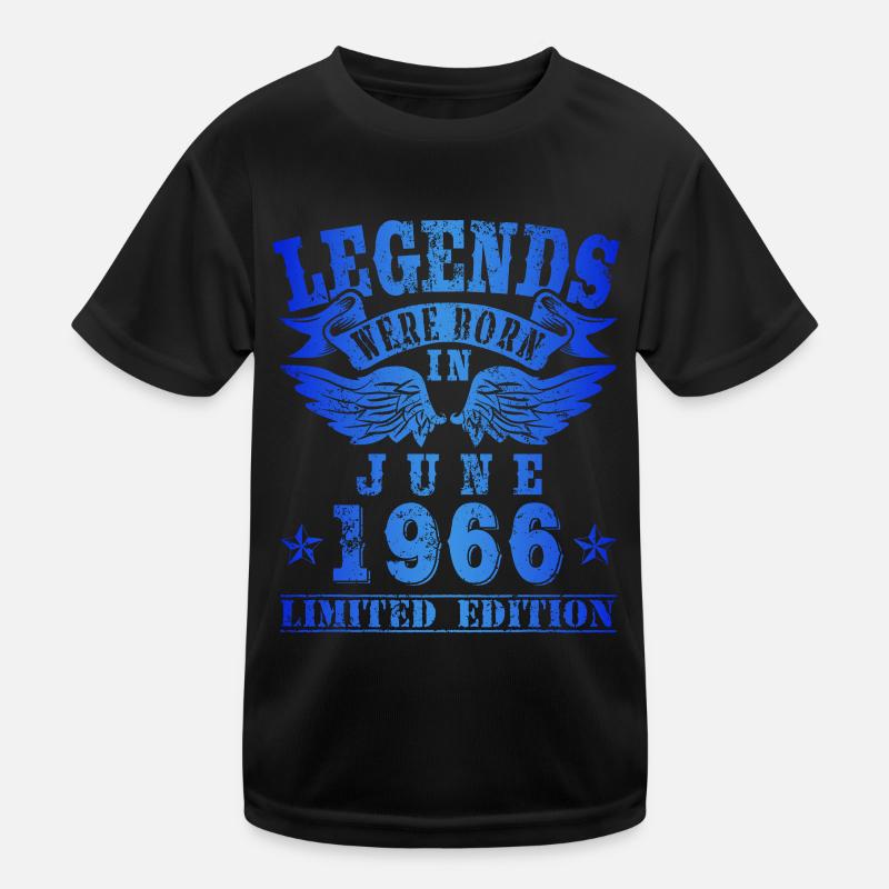 Legends were born in Juni 1966 Geburtstag Kinder Funktions-T-Shirt