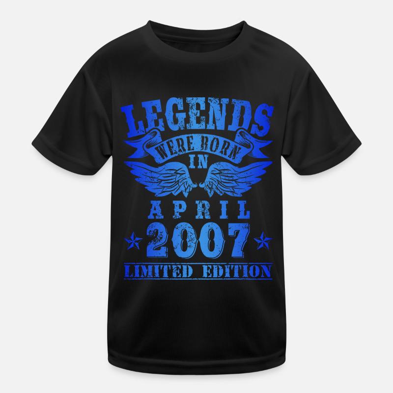 Legends were born in April 2007 Geburtstag Kinder Funktions-T-Shirt
