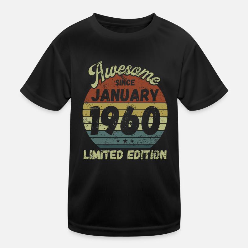 Awesome since January 1960 - Geburtstag Kinder Funktions-T-Shirt