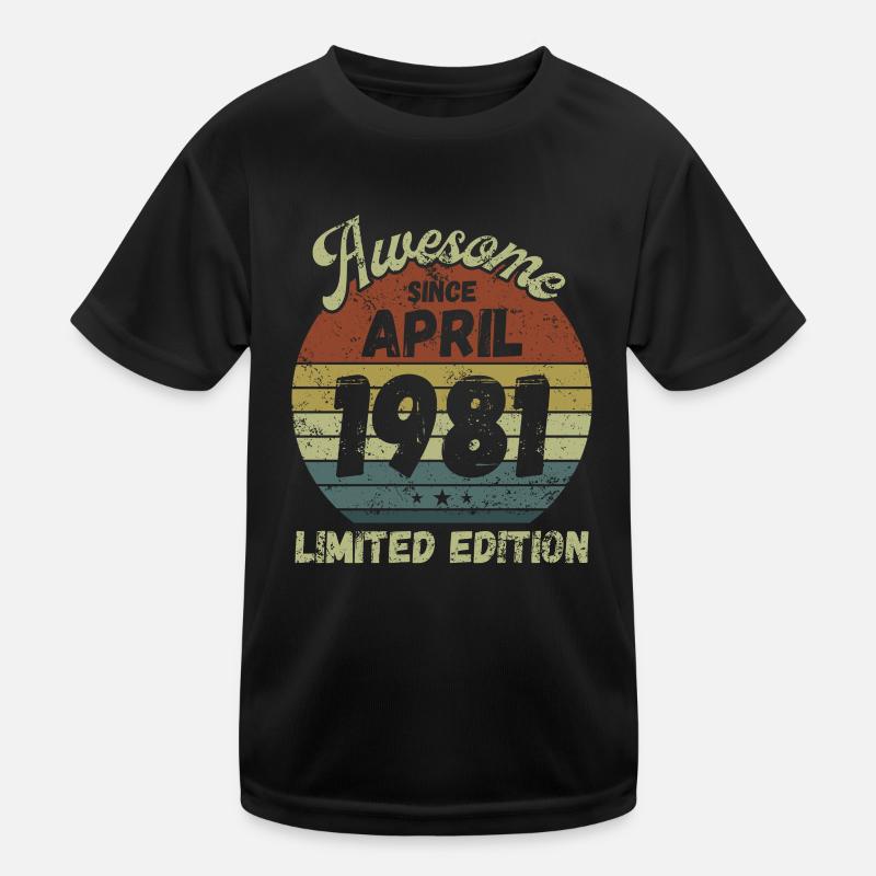 Awesome since April 1981 - Geburtstag Kinder Funktions-T-Shirt