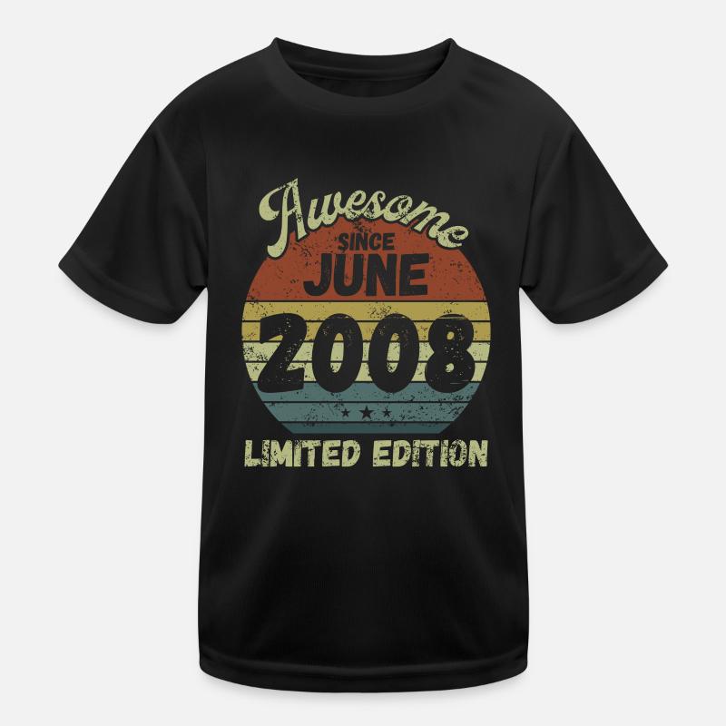 Awesome since June 2008 - Geburtstag Kinder Funktions-T-Shirt
