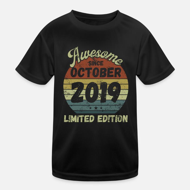 Awesome since October 2019 - Geburtstag Kinder Funktions-T-Shirt