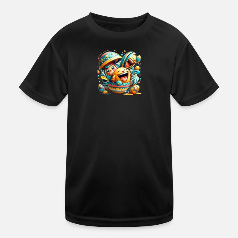 Easter graphic design in Mixed Dimensions style Kinder Funktions-T-Shirt