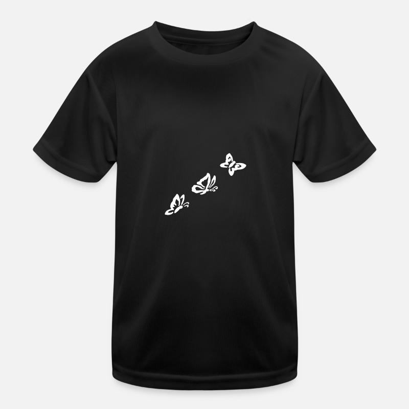 Butterfly Spring Attitude to Life - Kids Functional T-Shirt - black